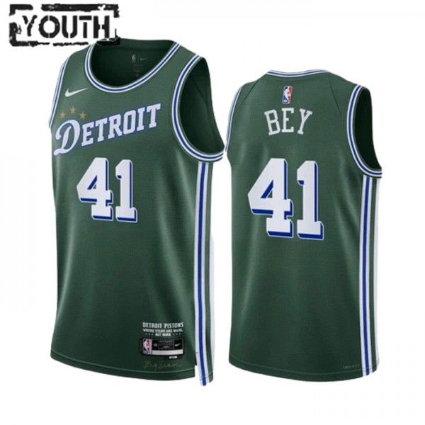Detroit Pistons Trikot Saddiq Bey 41 Nike 2022-23 City Edition Grün Swingman - Kinder Detroit Pistons Trikot Saddiq Bey 41 Nike 2022-23 City Edition Grün Swingman - Kinder